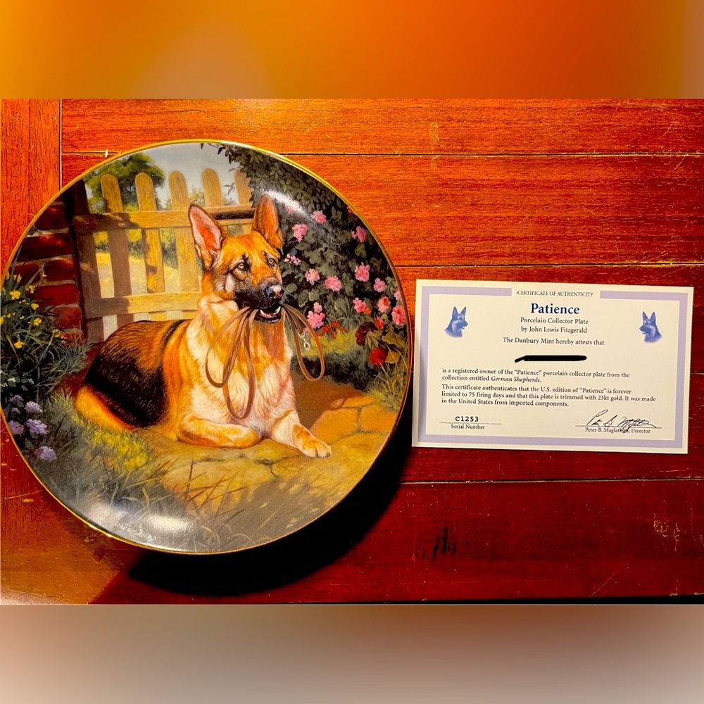 Danbury Mint German Shepherd Plate
‘Patience’